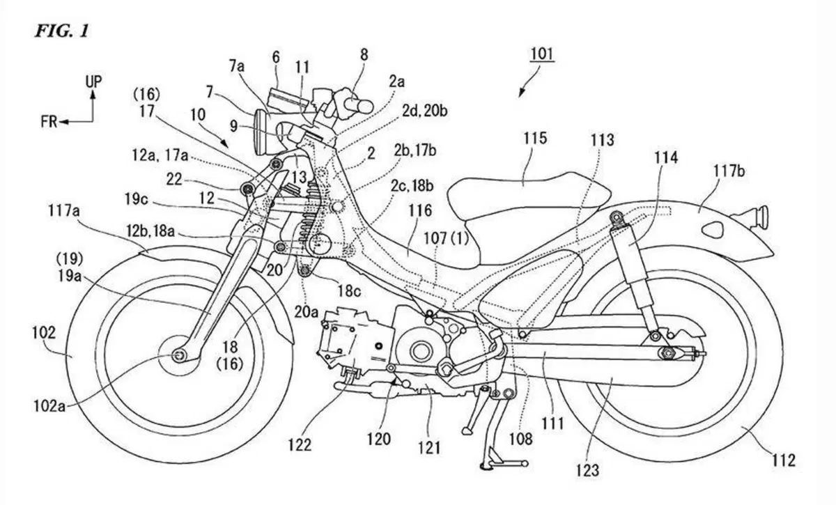 Honda brevetta due sospensioni anteriori in stile Gold Wing