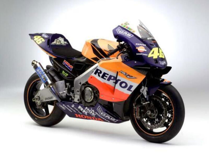 La RC211V del 2002 di Valentino Rossi