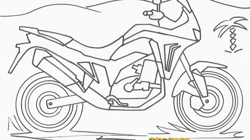 #coloralapassione - Le moto da stampare e colorare: Honda Africa Twin