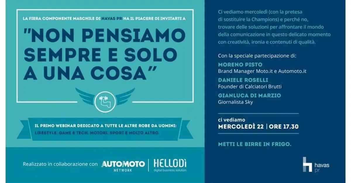 "Non pensiamo sempre e solo ad una cosa": con noi di AutoMoto Network per capire il mondo della comunicazione da un punto di vista maschile