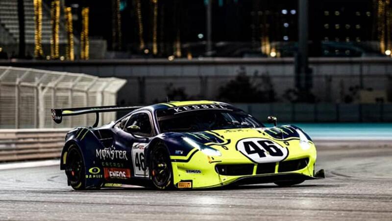 Rossi sulla Ferrari 488 GT3 alla 12 Ore del Golfo