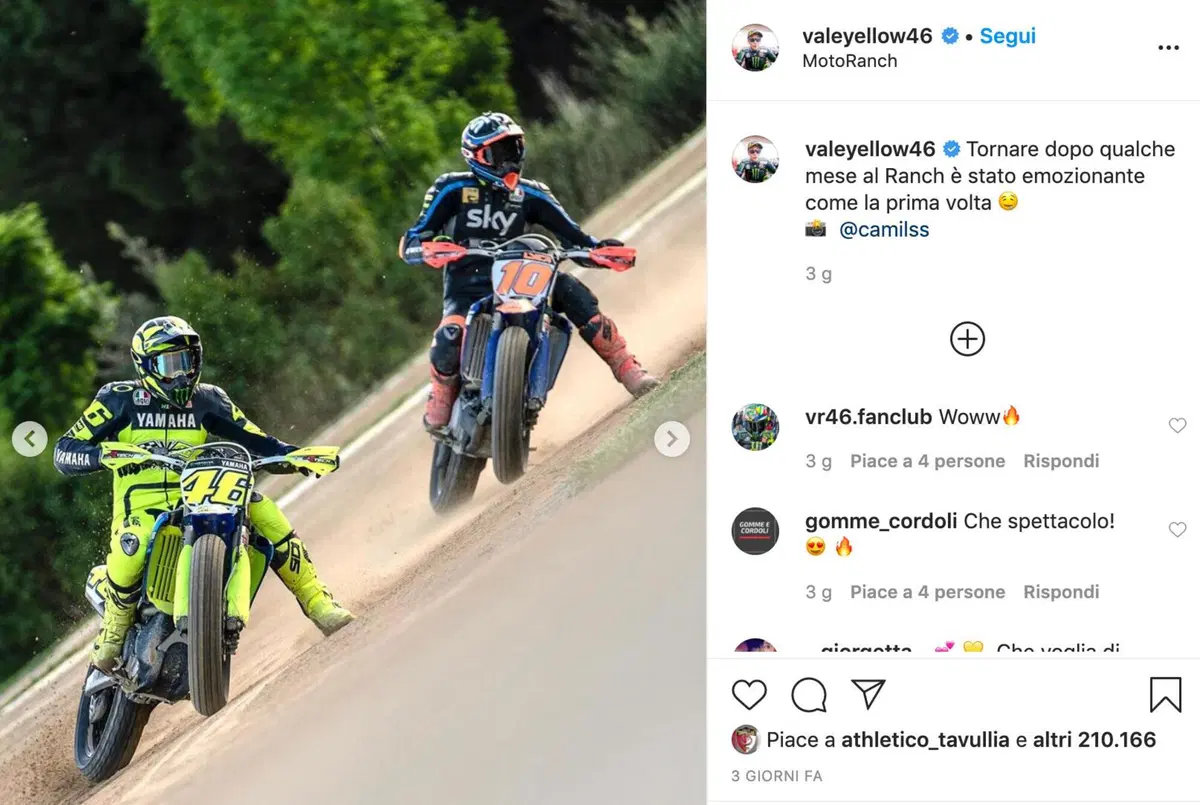 Valentino Rossi torna al Ranch