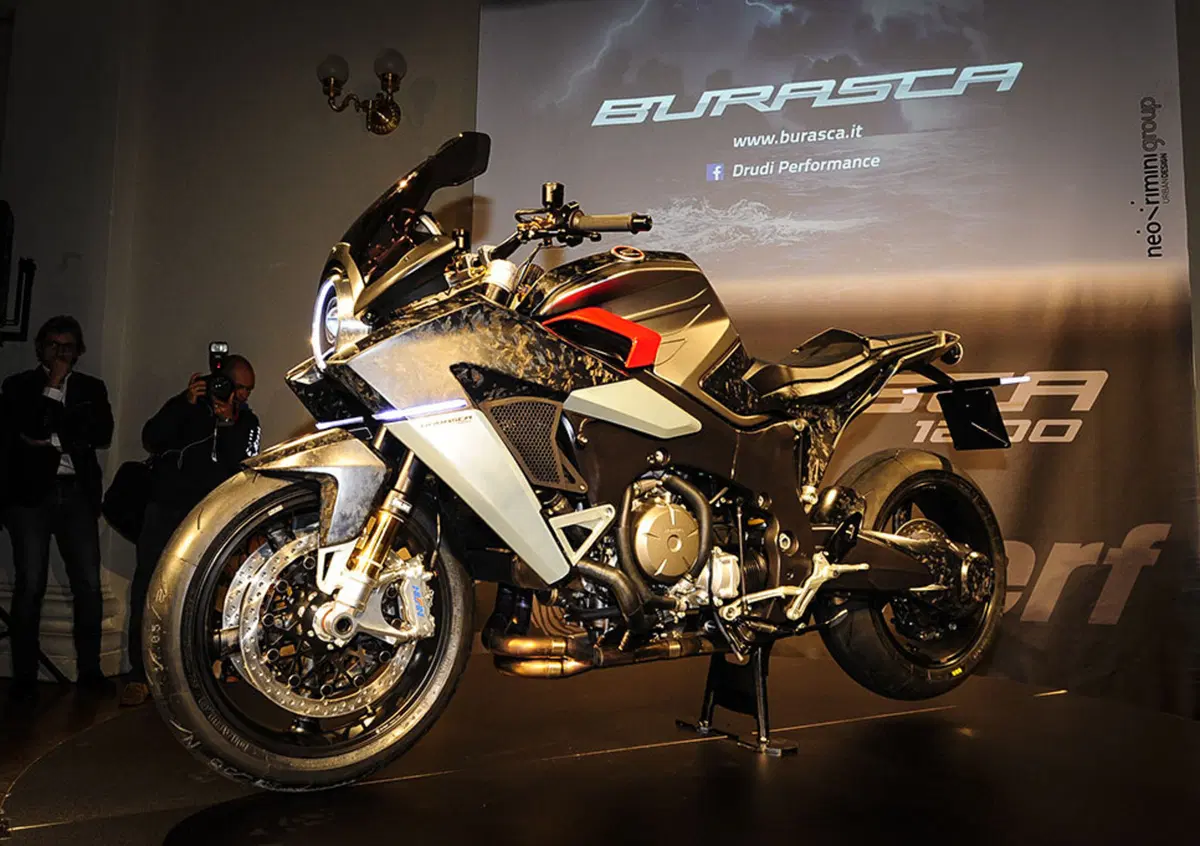 Svelata la "Burasca 1200", la moto disegnata da Aldo Drudi