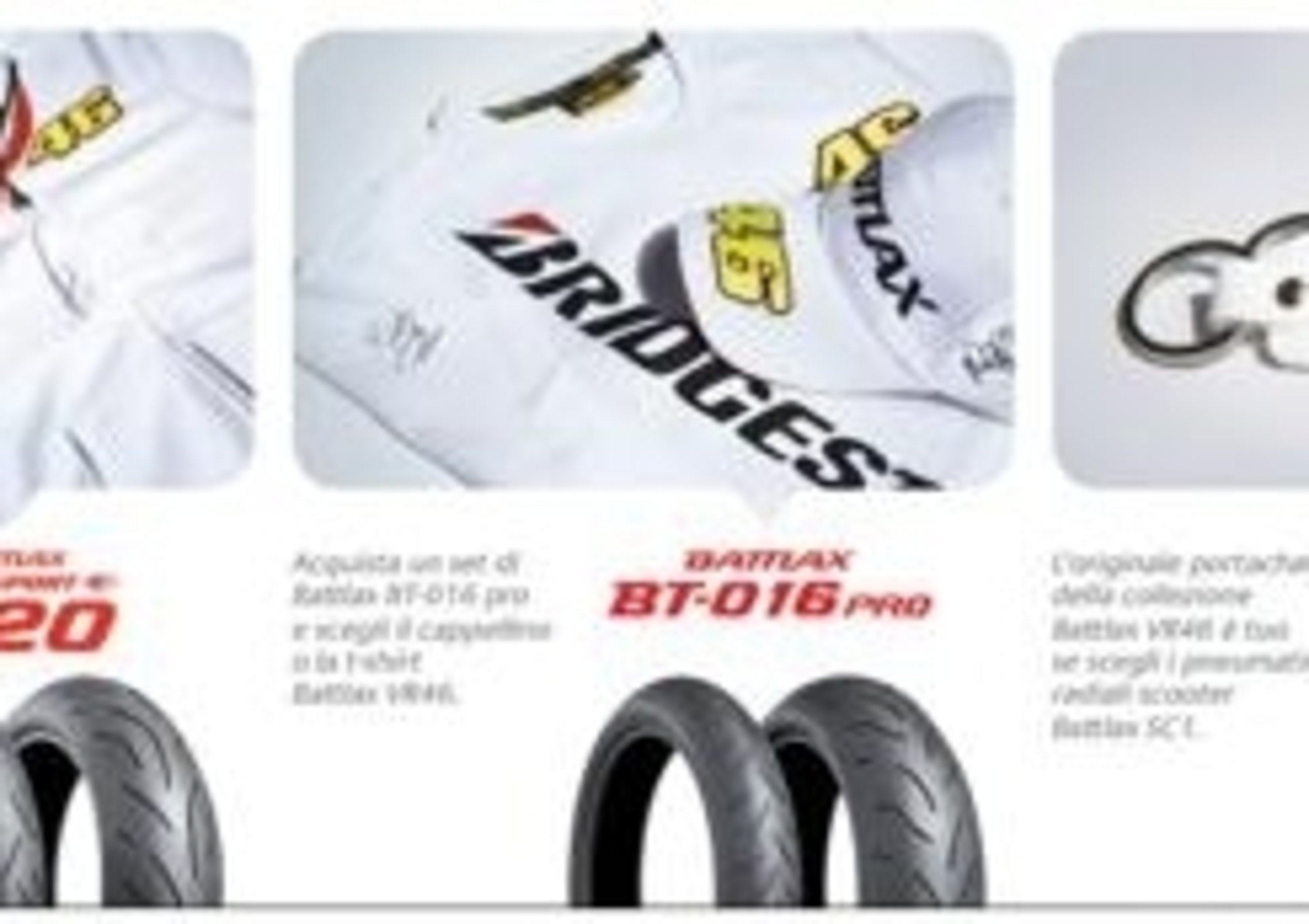 Con i pneumatici Bridgestone in regalo i capi della nuova collezione Battlax VR46