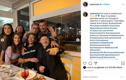 Valentino Rossi e Vasco Rossi si incontrano a Rimini