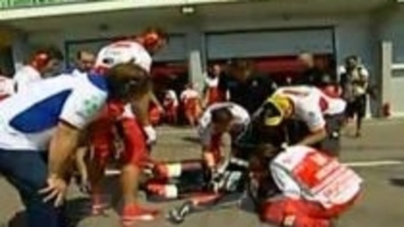 Pasini: incidente in pitlane al Sachsenring!