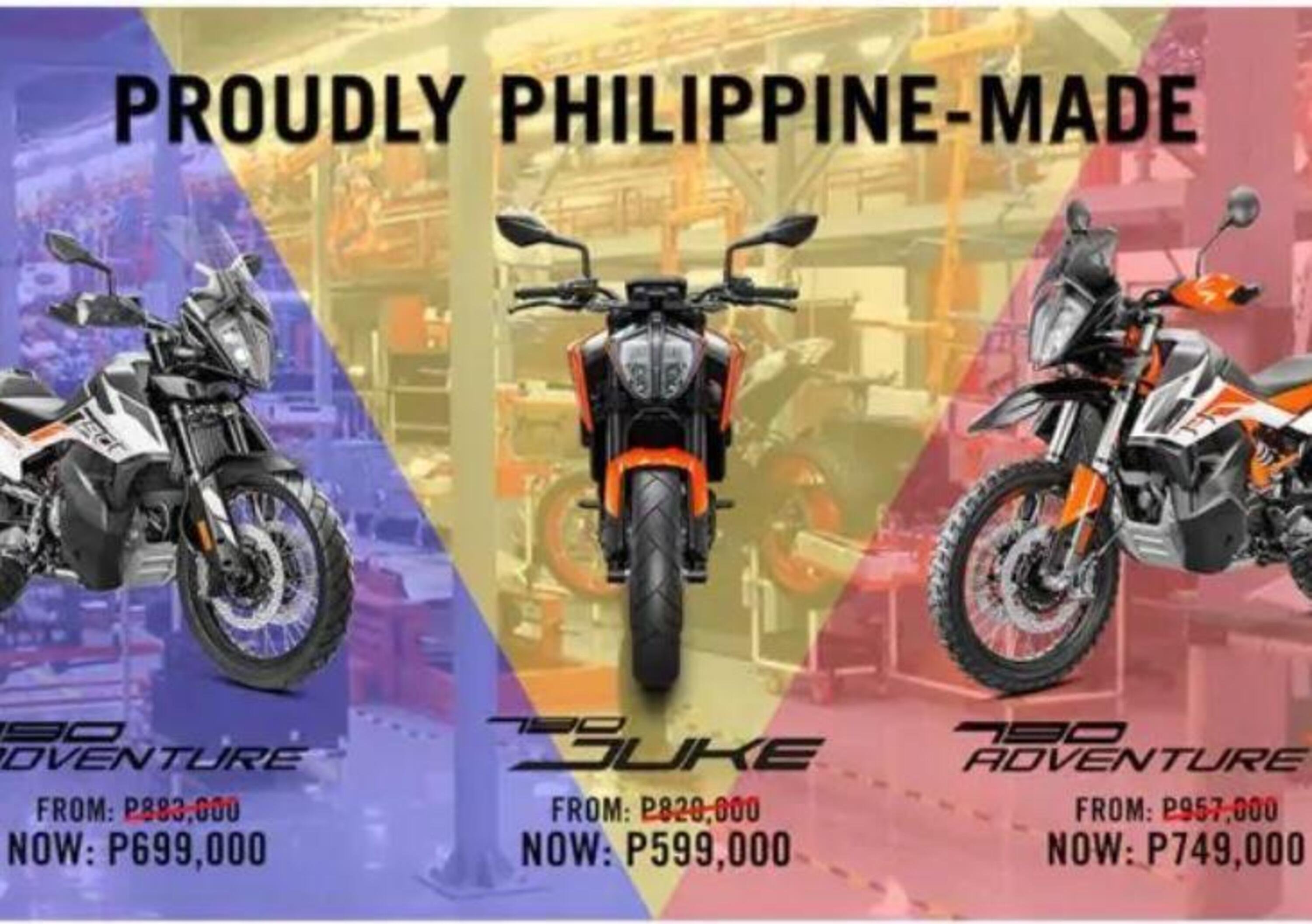 Le KTM 790, Adventure e Duke, prodotte anche nelle Filippine