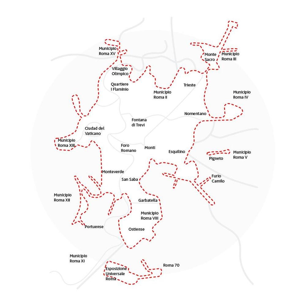 Le aree di Roma in cui &egrave; attivo il servizio di scooter sharing di Acciona