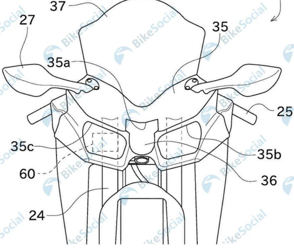 il posizionamento del radar su Kawasaki SE SX Foto: Bennetts.com