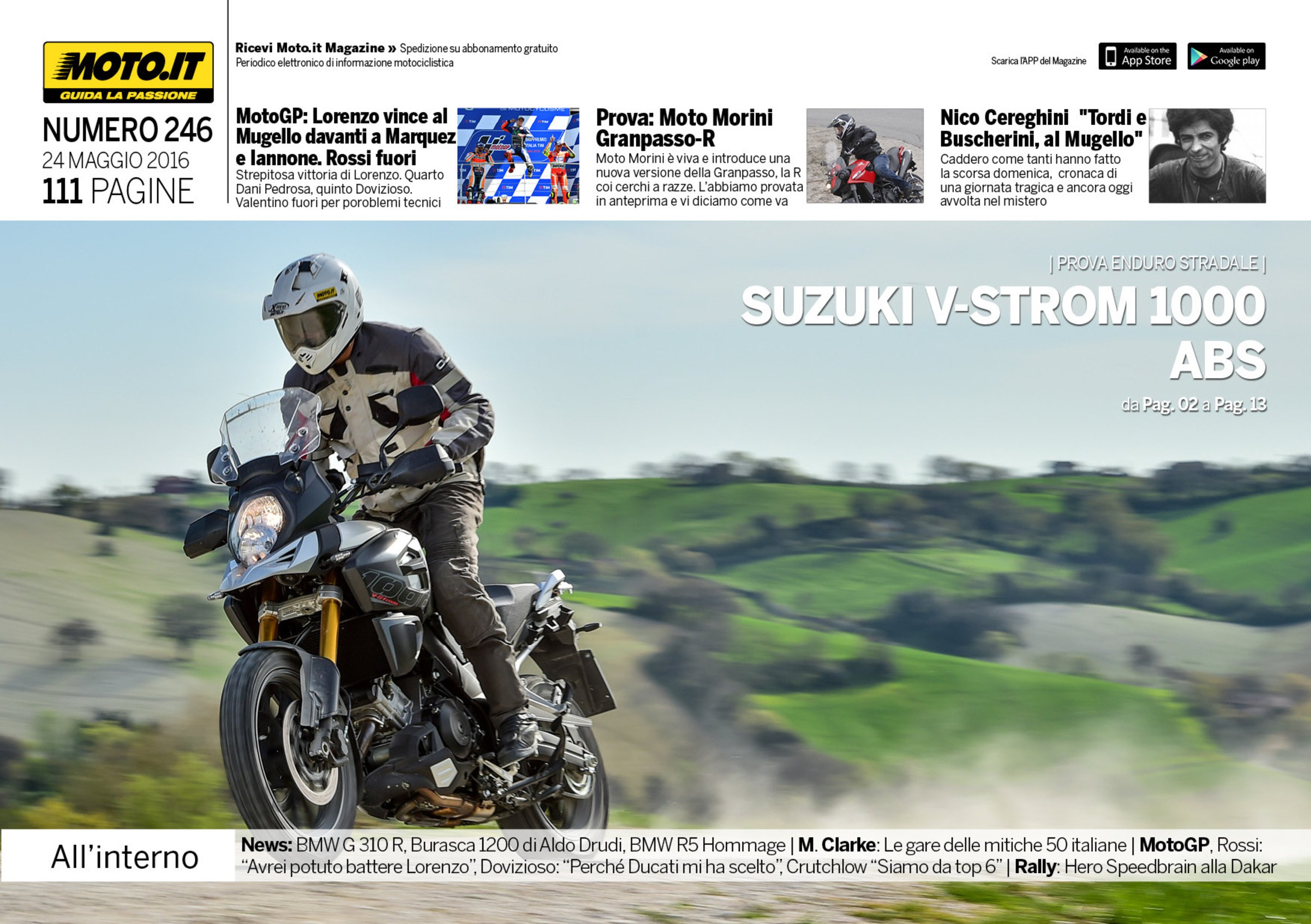 Magazine n&deg;246, scarica e leggi il meglio di Moto.it 