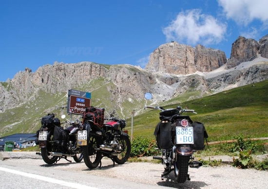 Al Grossglockner con due Moto Guzzi V 500 e una Gilera VL 500