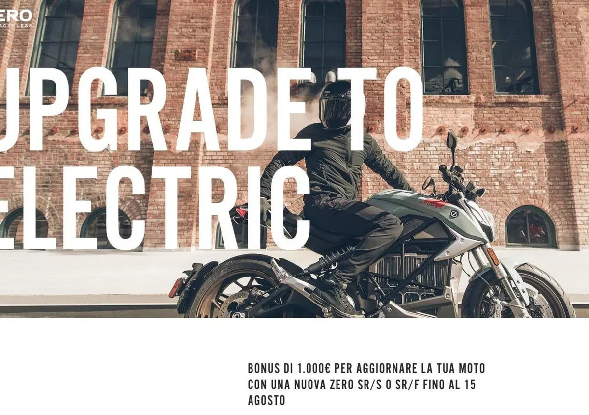 Zero Motorcycles, 1.000 &euro; di bonus per passare all'elettrico