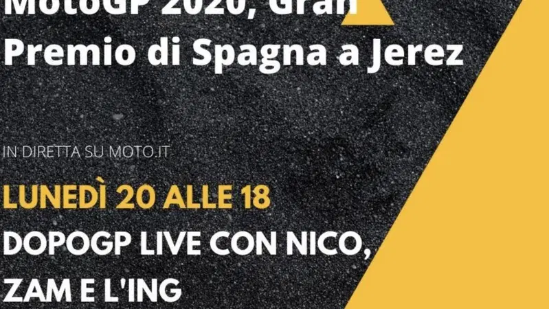 MotoGP a Jerez: segui (e commenta) in diretta gli approfondimenti di Moto.it. Con Nico, Zam e l'Ing