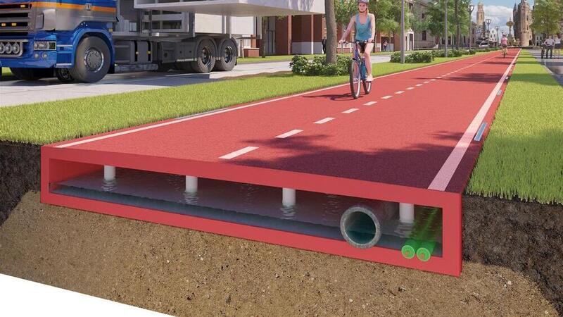 Plastic Road. La ciclabile in plastica riciclata debutta in Olanda