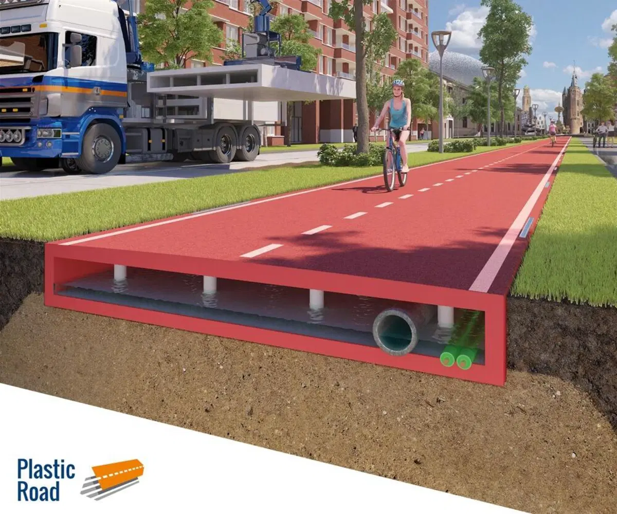 Plastic Road. La ciclabile in plastica riciclata debutta in Olanda (6)
