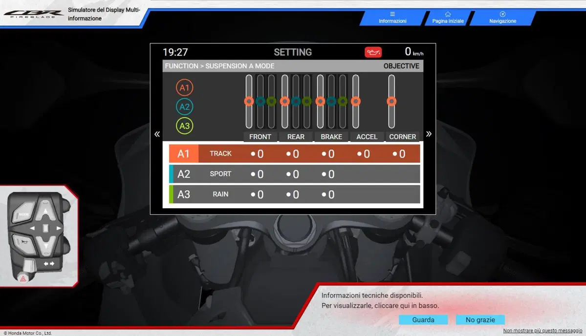 CBR1000RR-R Fireblade 2020. Online su sito Honda il simulatore della strumentazione (5)