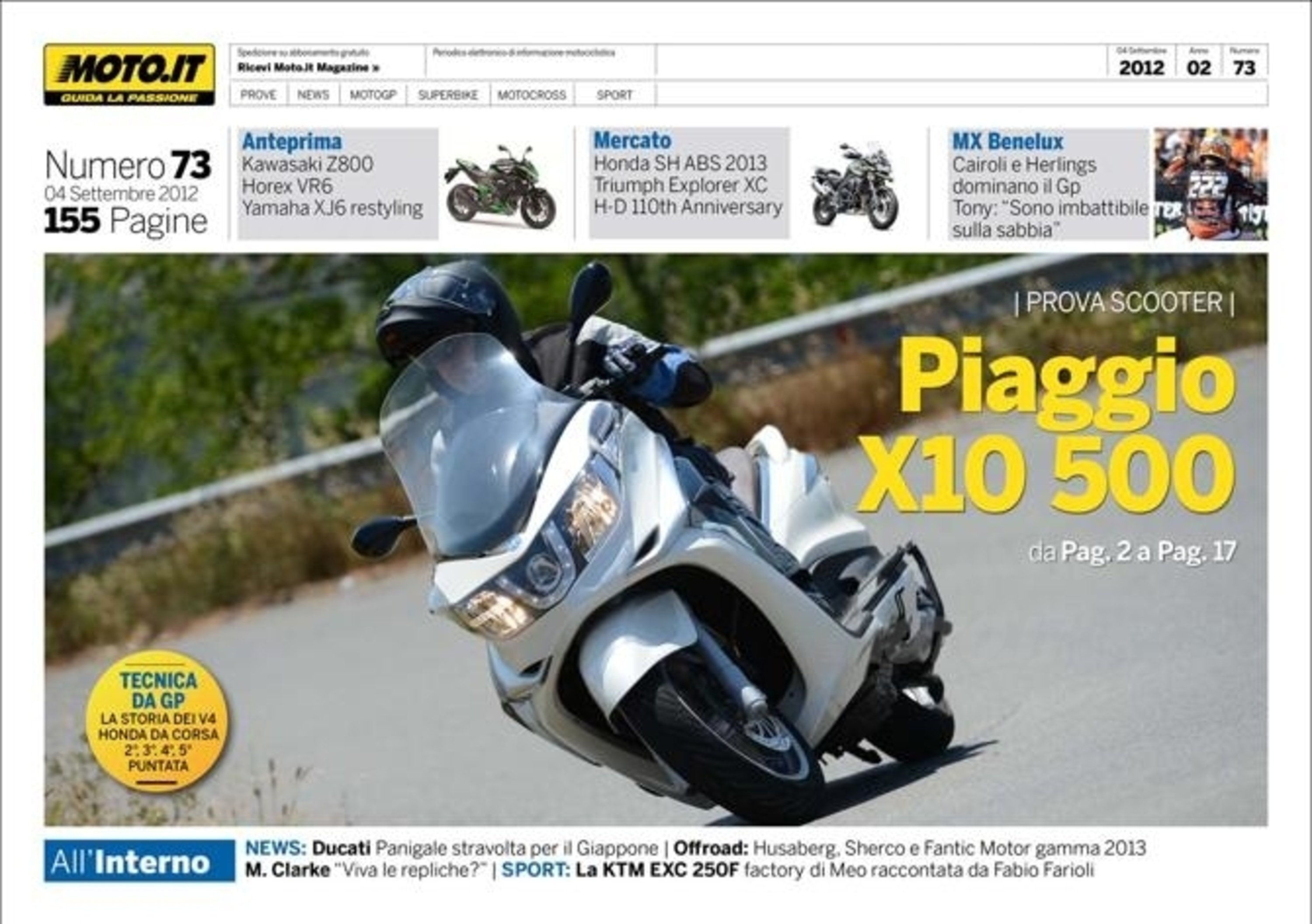 Magazine n&deg; 73, scarica e leggi il meglio di Moto.it 