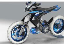 Yamaha XT 500 2025. Concept con motore ad acqua
