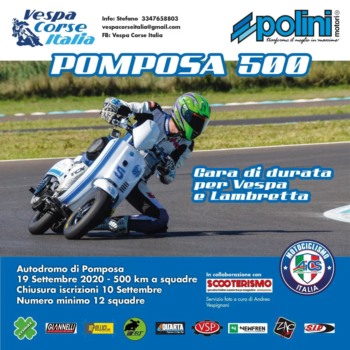Ritorna la 500 km di Pomposa per Vespa e Lambretta! Ci saremo