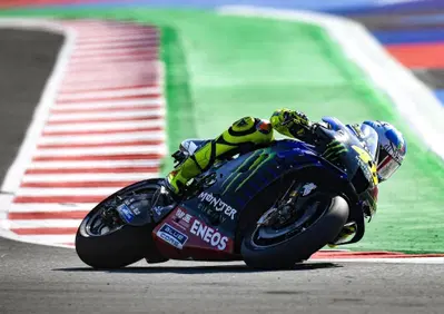 MotoGP 2020. GP di San Marino e della Riviera di Rimini. FP3: Valentino Rossi primo davanti alle altre Yamaha
