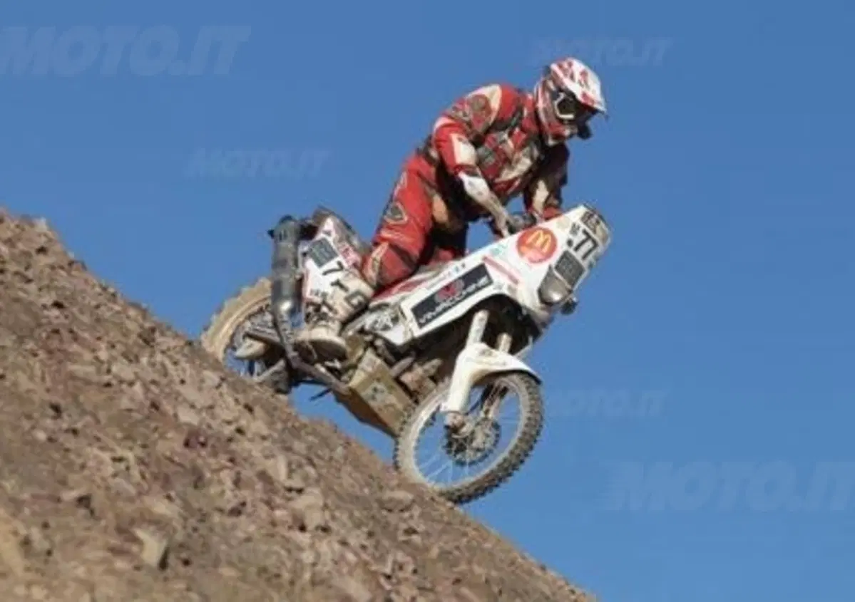Franco Picco cade al Rally dei Faraoni e viene portato via in elicottero