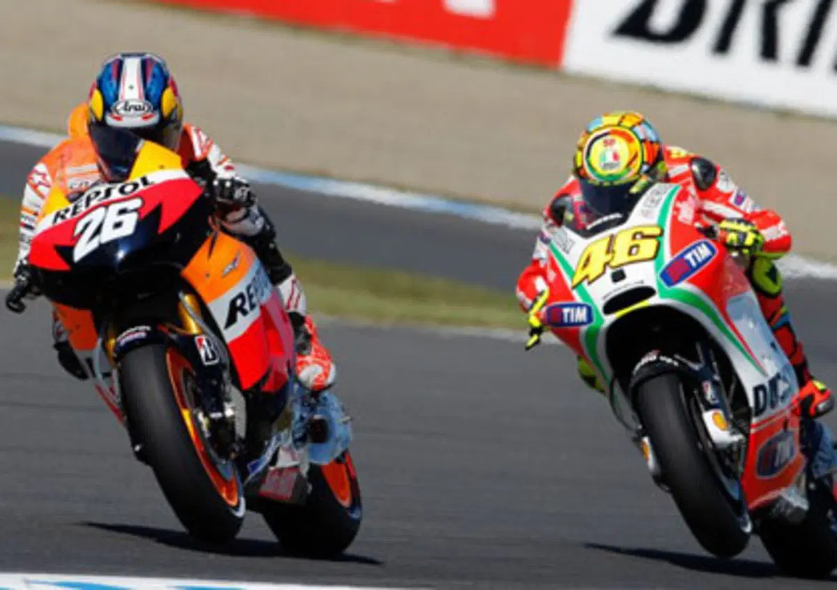 Dovizioso-Rossi: "In difficolt&agrave; con i freni"