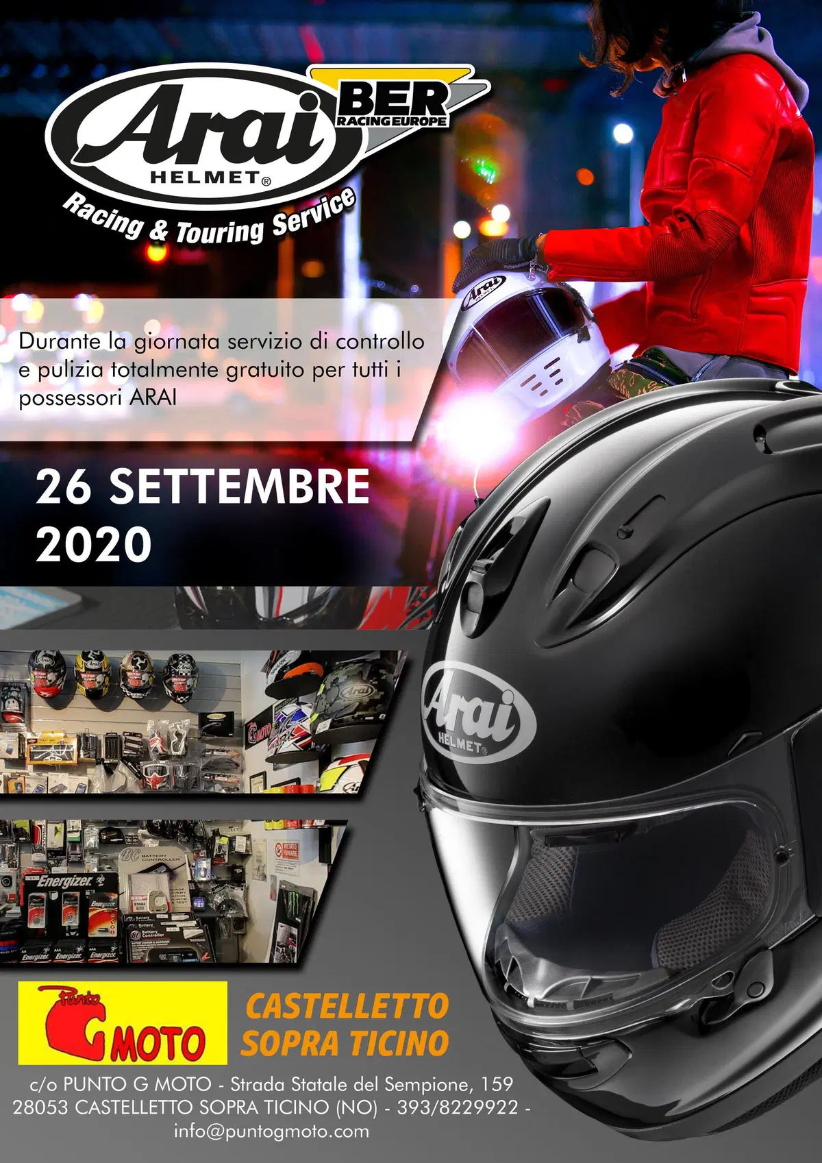 PuntoG Moto ospita, il 25 e il 26 settembre, l'Arai Touring Service (2)