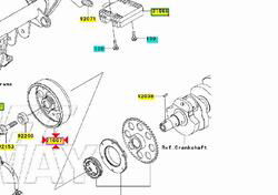 VOLANO ROTORE GENERATORE KAWASAKI Z 750 2004 2012