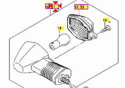 FRECCIA POSTERIORE SX SINISTRA SUZUKI DL 650 V STR 