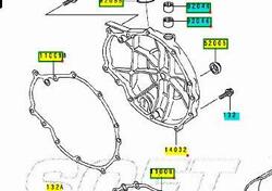 GUARNIZIONE CARTER FRIZIONE KAWASAKI EN 500 1992 1