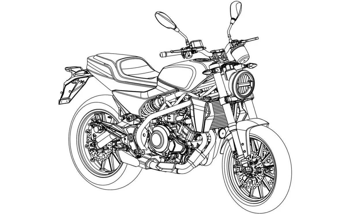 Harley-Davidson 338 R. In rete i disegni della bicilindrica per i mercati asiatici