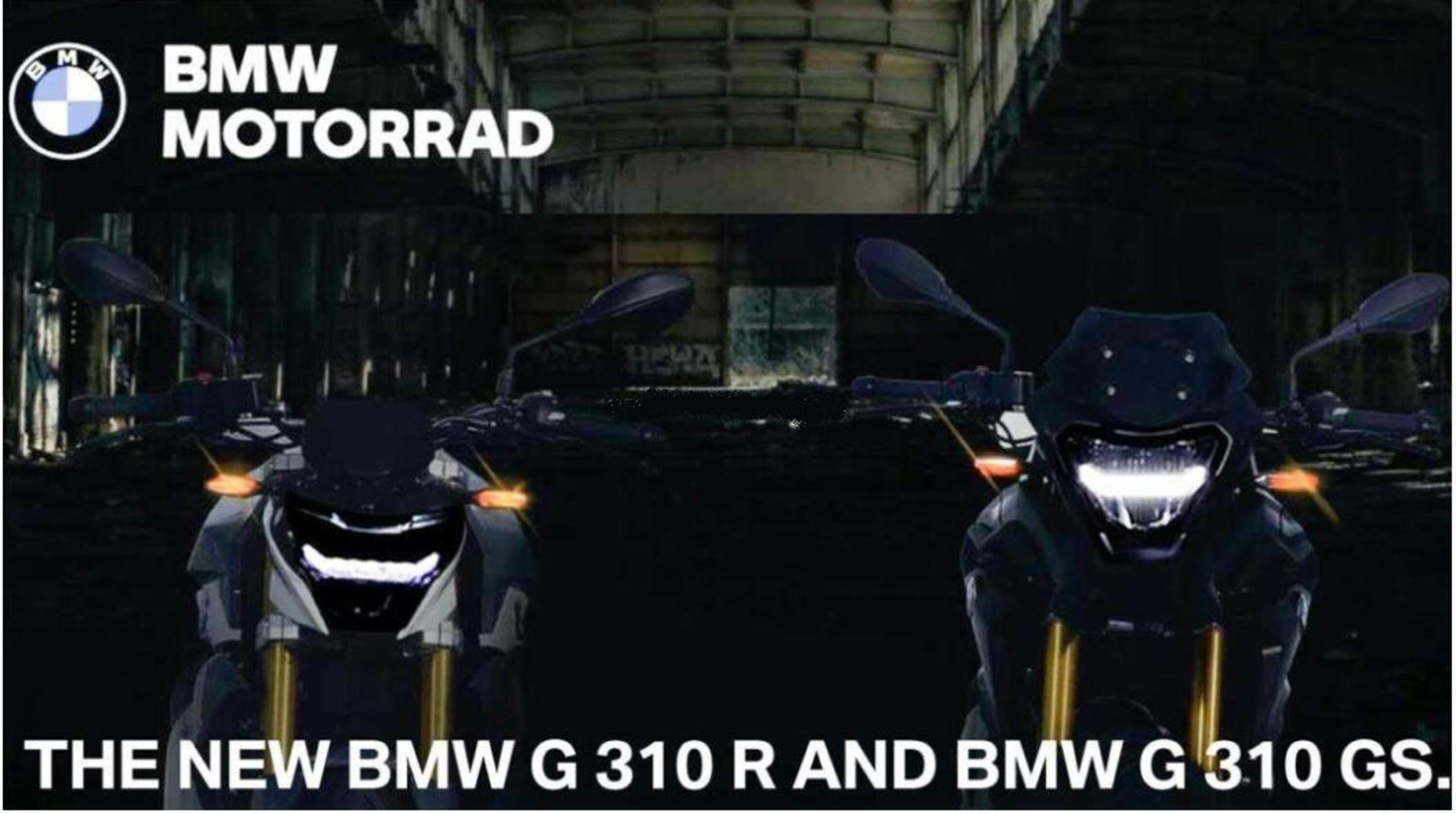 BMW G310R e G310GS, presentazione l&#039;8 ottobre