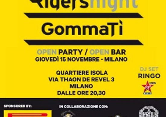 Riders night: il 15 novembre la festa dei motociclisti a Milano