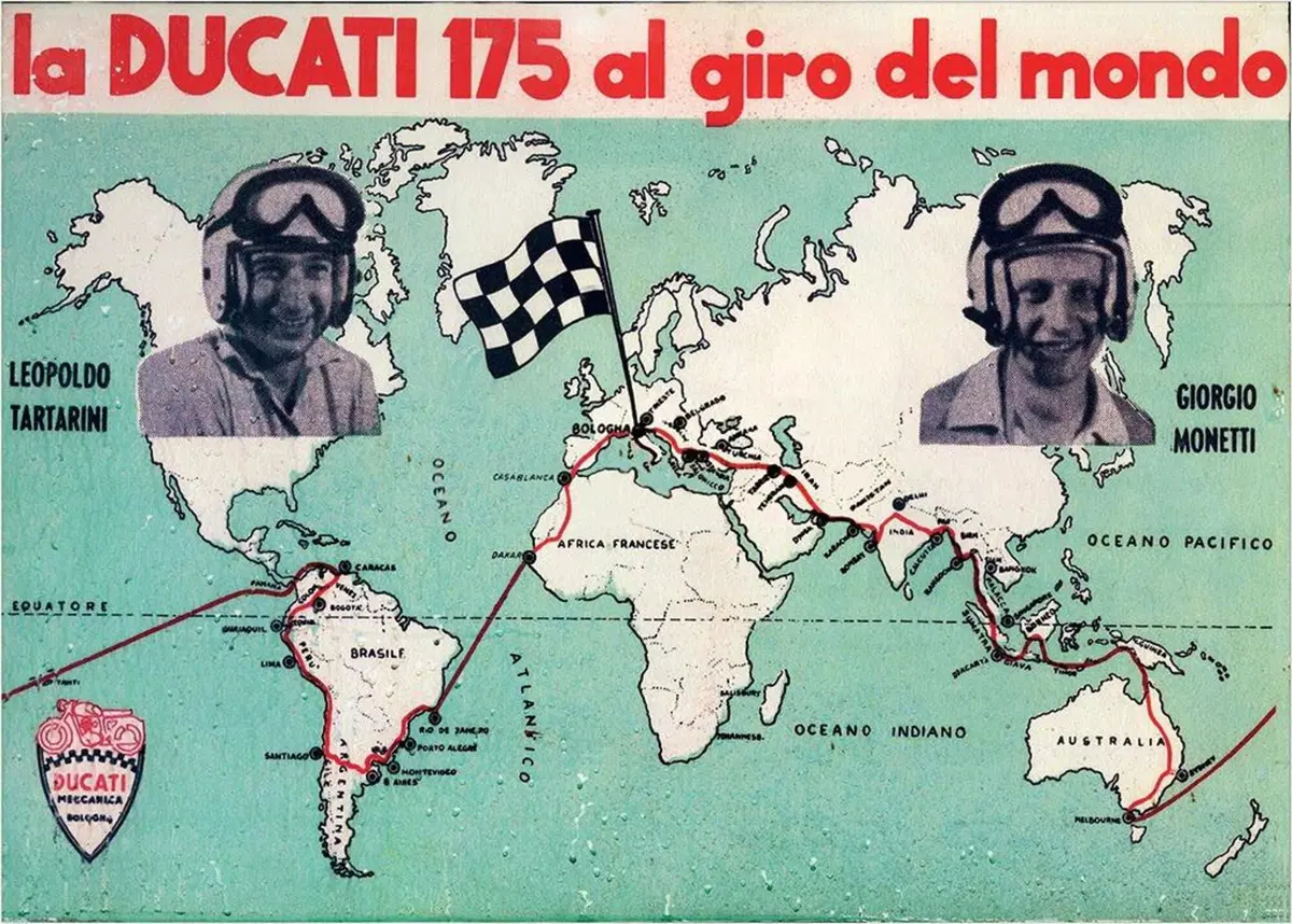 Le Ducati 175 del giro del mondo di Tartarini e Monetti certificate dall'ASI (3)
