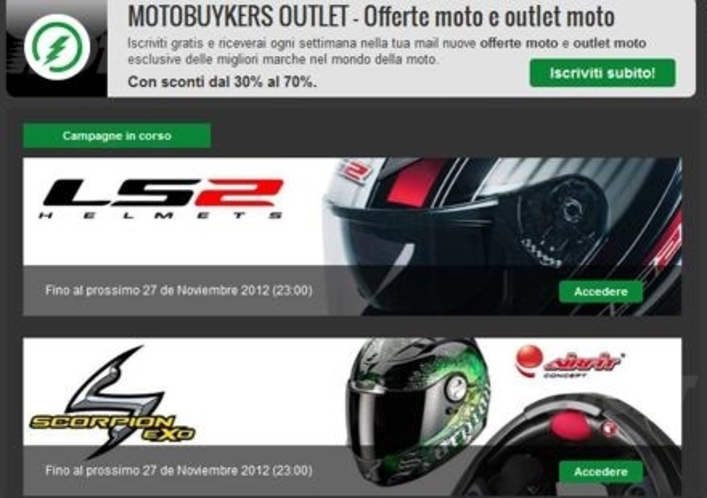 Motobuykers.it: il primo Outlet Privato di offerte online per motociclisti
