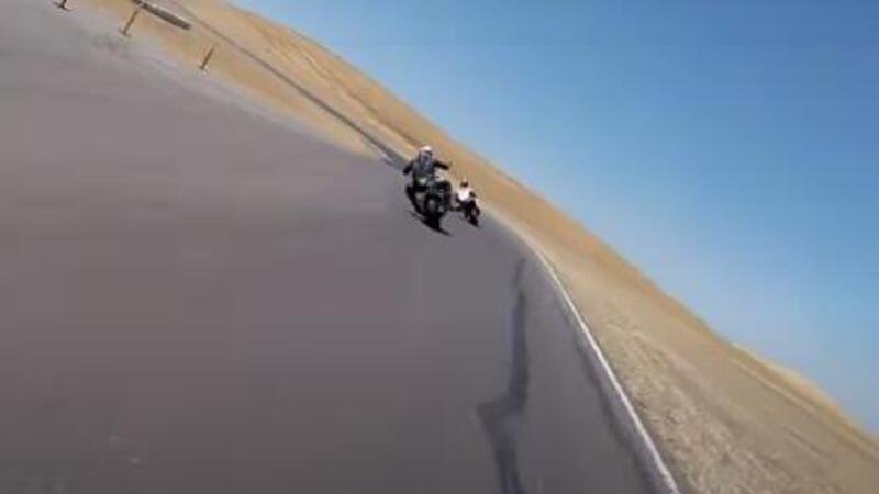 Con l&rsquo;Harley-Davidson in pista, ma il motore dice &ldquo;basta&rdquo; e ne fa le spese la Yamaha R6 [VIDEO VIRALE]