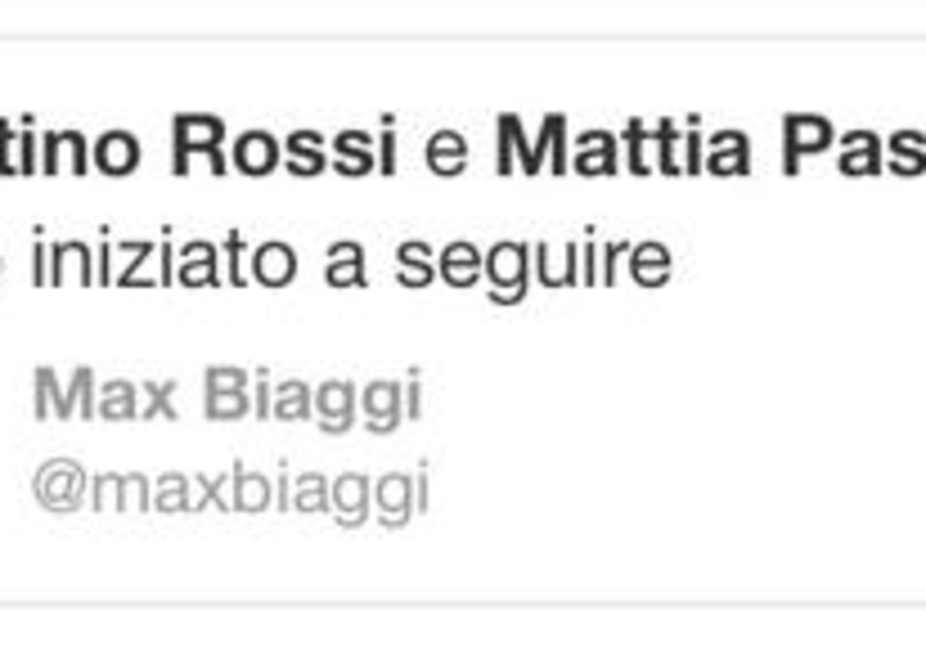 Valentino Rossi e Max Biaggi amici su Twitter