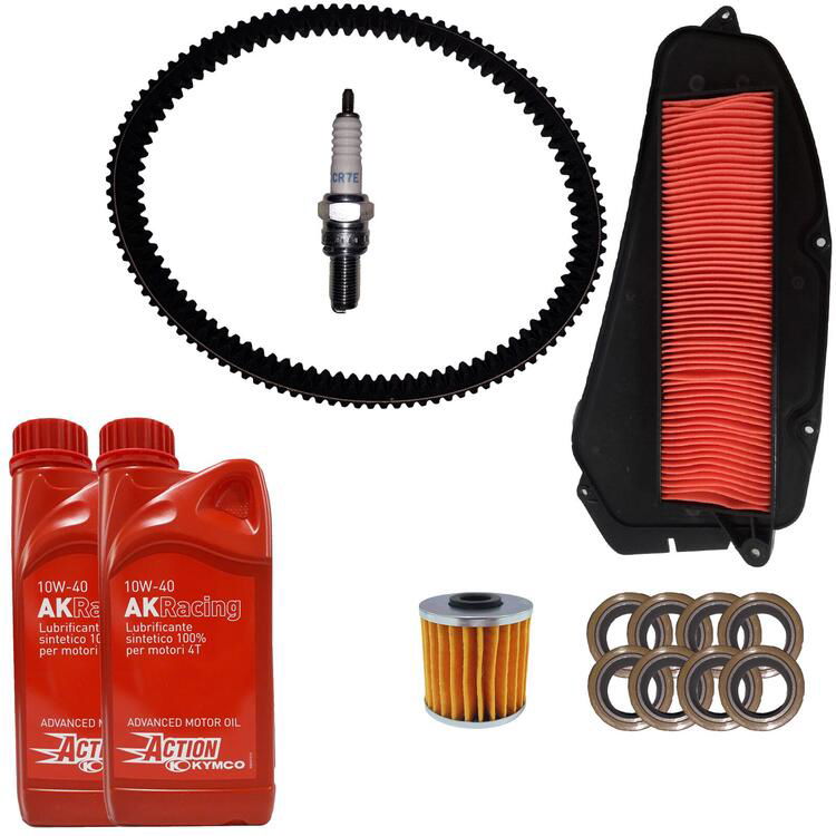 KIT TAGLIANDO ORIGINALE CINGHIA CANDELA OLIO KYMCO 