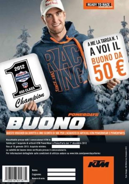 Campagna Power Days per accessori, abbigliamento e parti speciali KTM