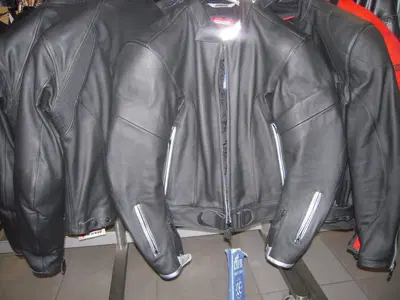 GIACCA MOTO IN PELLE NERA GIMOTO TG. 52