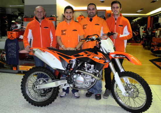 Matteo Aperio nel 2013 con il team MRT KTM