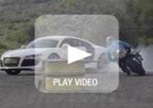 BMW S 1000 RR vs Audi R8: la sfida di drifting  