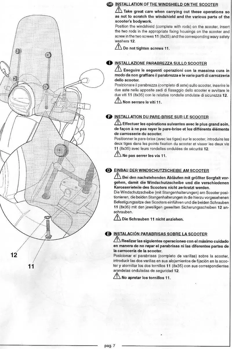PARABREZZA ORIGINALE SCARABEO 400/500 Aprilia (2)