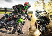 Kawasaki KLX300 e KLX300 SM m.y. 2021. Enduro stradale e supermotard