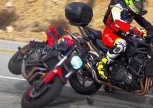 Moto crash: fermarsi al passo con una Yamaha MT-07 non è mai stato così spiacevole [VIDEO VIRALE]