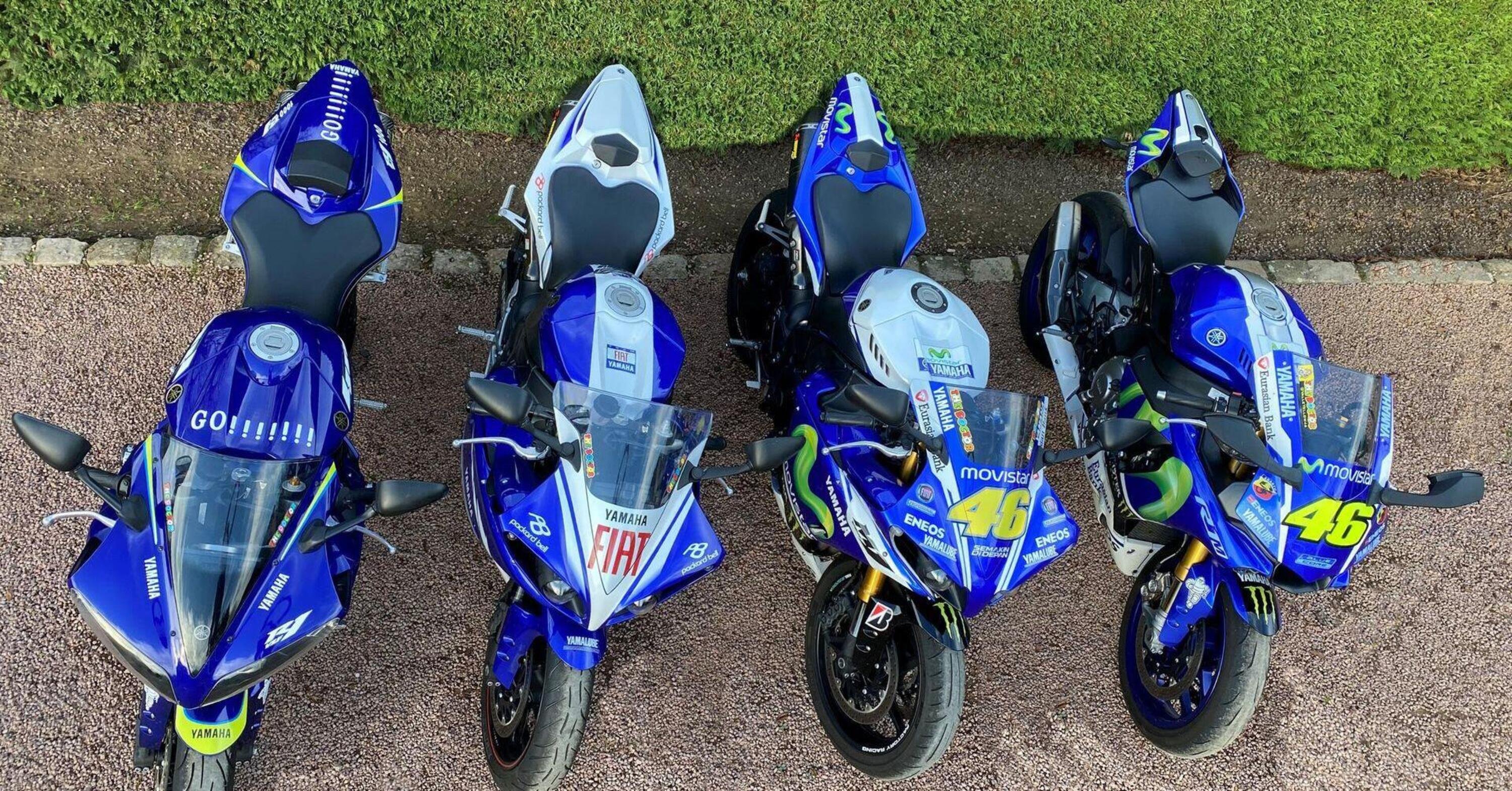 Quattro Yamaha YZF-R1 &quot;Rossi replica&quot; all&#039;asta