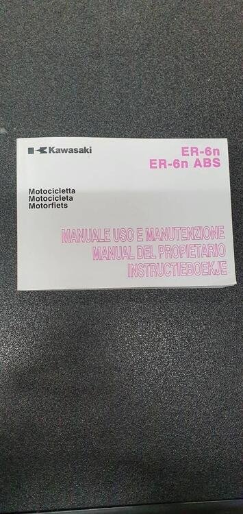 USO E MANUTENZIONE MANUALE KAWASAKI PER ER-6N