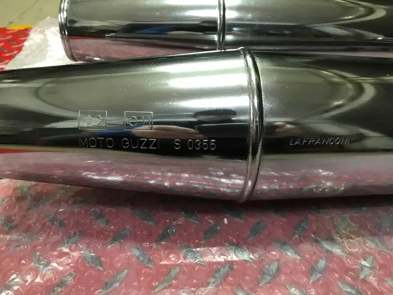 Marmitte Calif.Vintage completa di collettori VV Moto Guzzi (6)