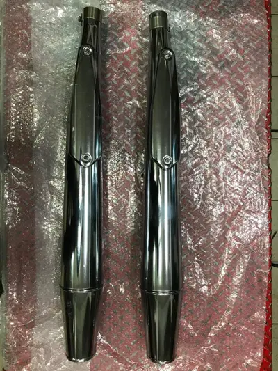 Marmitte Calif.Vintage completa di collettori VV Moto Guzzi