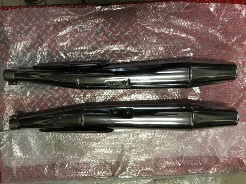 Marmitte Calif.Vintage completa di collettori VV Moto Guzzi (7)